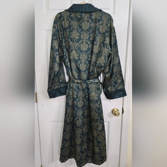 Victoria's Secret Y2K Vintage Emerald Green/Gold Long Robe Luxurious, size M/L - Picture 6 of 9